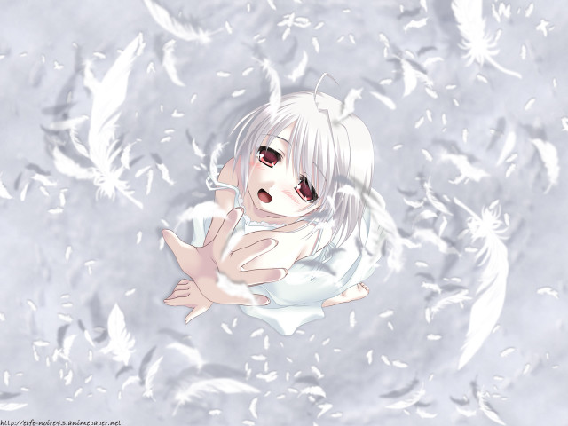White haired girl red eyes #2 free wallpaper - medium preview image