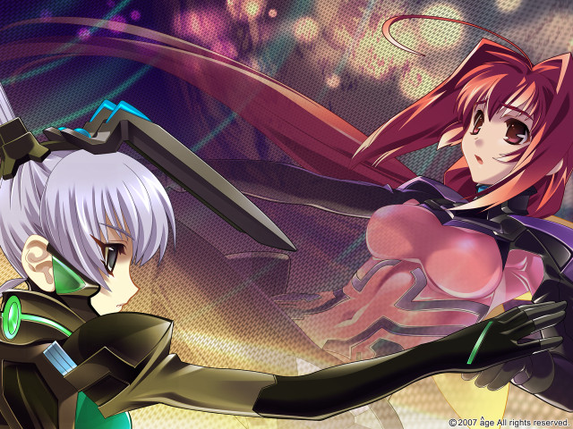 Anime characters swords armor night free wallpaper - medium preview image