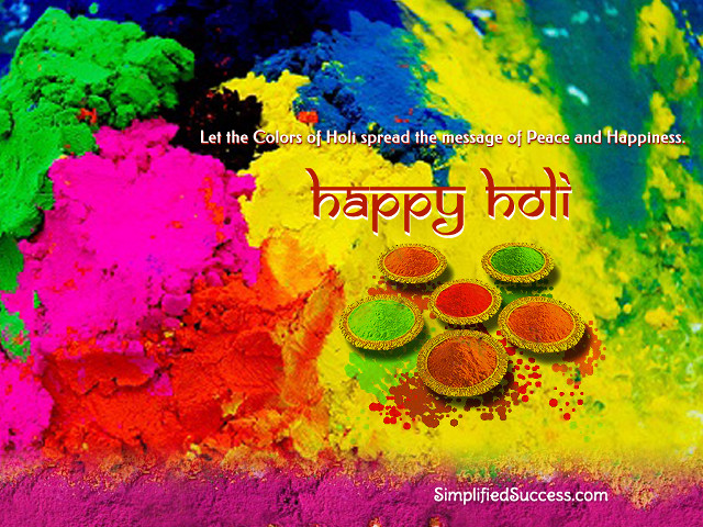 Colorful background happy holi message free wallpaper - medium preview image
