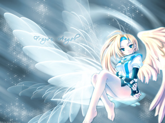 Angel girl clouds fantasy wings free wallpaper - medium preview image