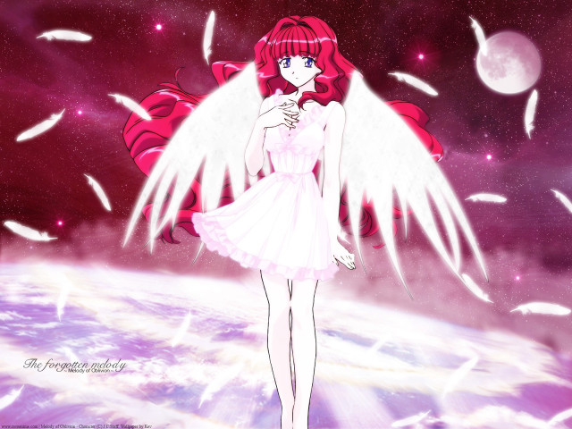 Pink angel wings girl purple free wallpaper - medium preview image