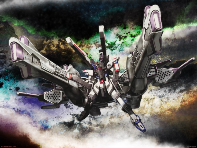 Futuristic spaceship colorful space station free wallpaper - medium preview image
