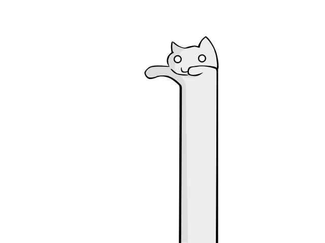 Cat pole head black white free wallpaper - medium preview image