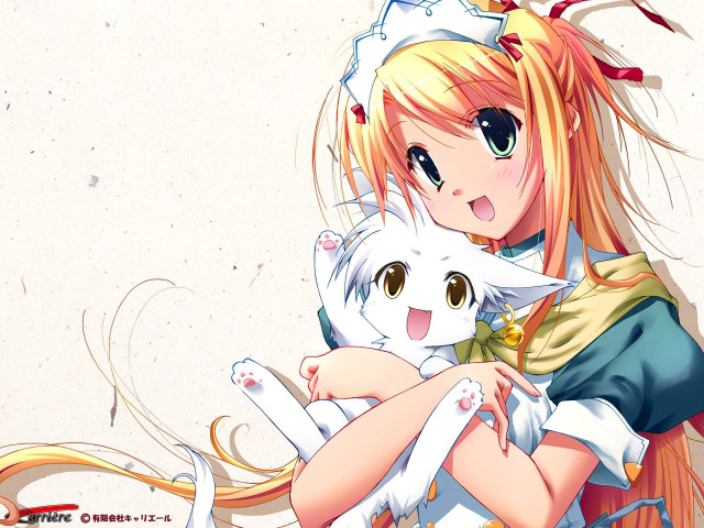 Alice prin girl with cats free wallpaper - medium preview image