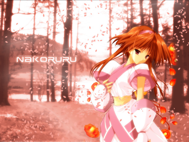 Girl pink dress forest autumn free wallpaper - medium preview image