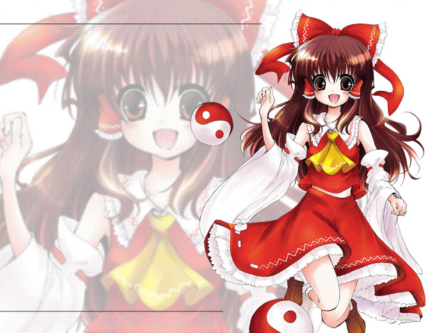 Red dress girl yellow ball free wallpaper - medium preview image