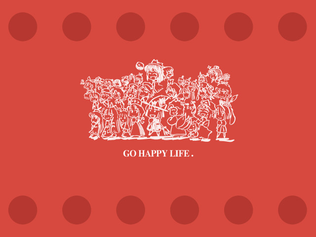 Red background multiple girls bubble free wallpaper - medium preview image