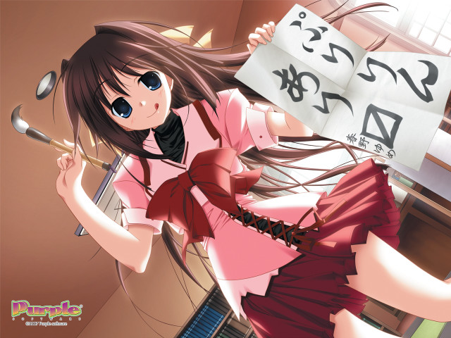 Girl holding sign sorry spoon free wallpaper - medium preview image