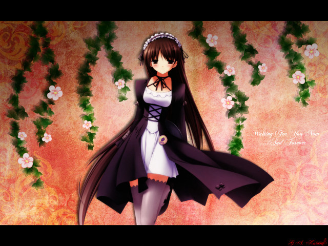 Alice gothic anime woman flower free wallpaper - medium preview image