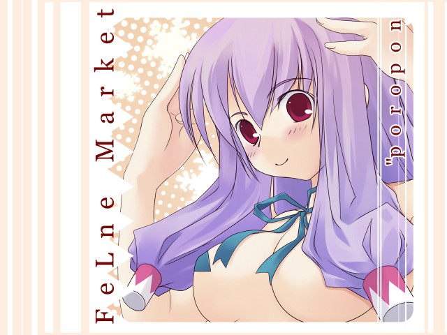 Cartoon girl purple hair blue #2 free wallpaper - medium preview image