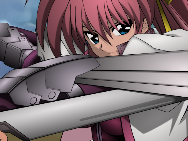 Anime weapon sword smile blue free wallpaper - medium preview image