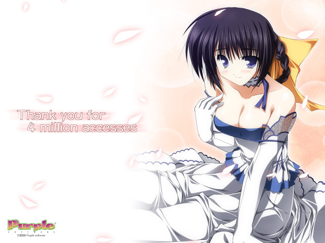 Woman dress umbrella thankyou cherryblossoms free wallpaper - medium preview image