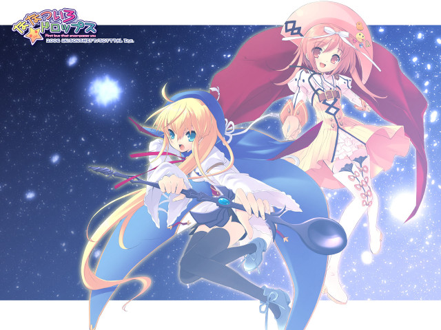 Snow anime characters swords moon free wallpaper - medium preview image