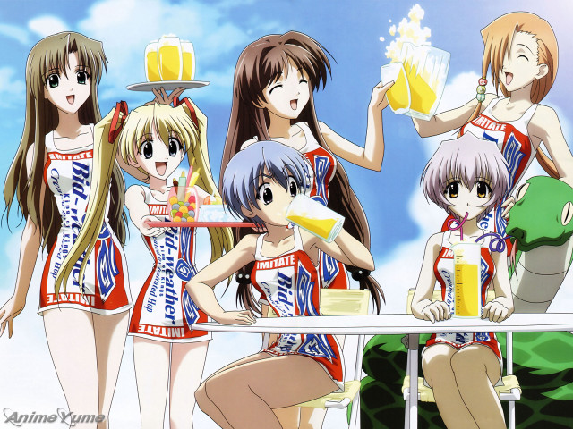 Women drinks group rayonism aya free wallpaper - medium preview image