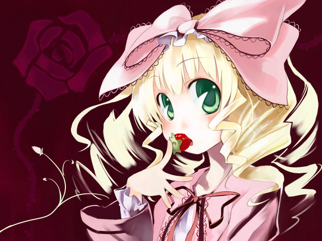 Alice prin pink bow roses free wallpaper - medium preview image