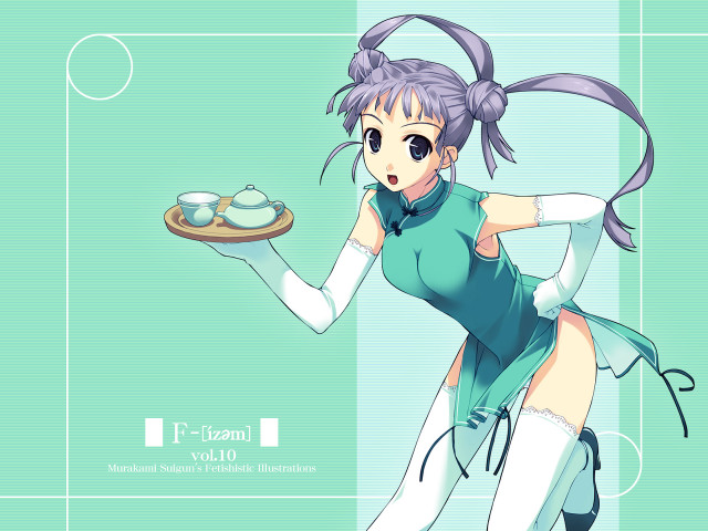 Woman ponyhead dress gloves tea free wallpaper - medium preview image