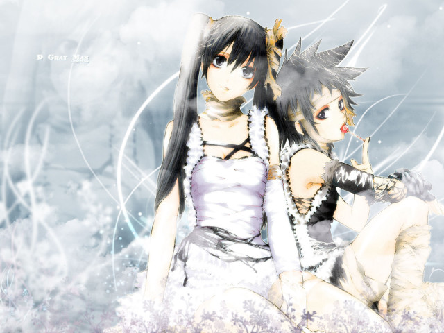 Anime snow gothic swords twins free wallpaper - medium preview image