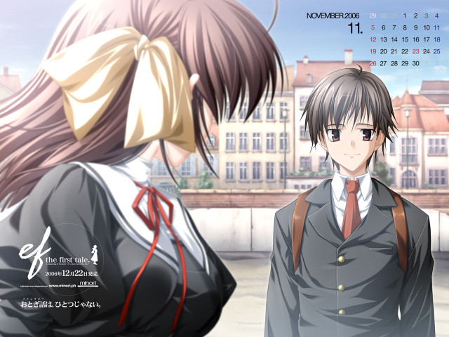 Couple building clock ai mitsu free wallpaper - medium preview image