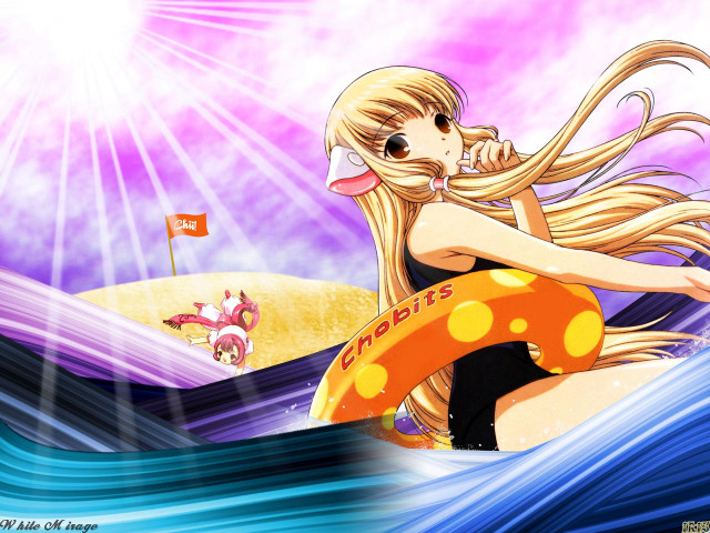 Girl surfing wave ocean flag free wallpaper - medium preview image