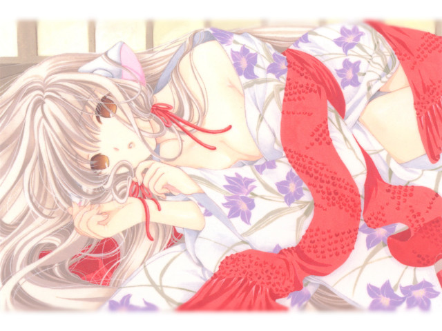 Woman fish kimono miko robot free wallpaper - medium preview image