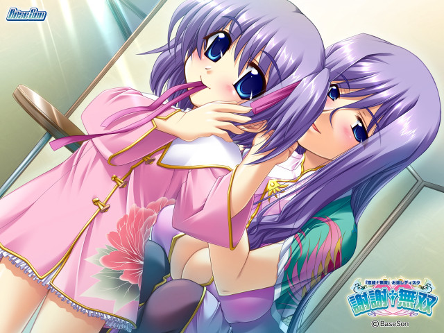 Purple hair sisters blush dutch free wallpaper - medium preview image