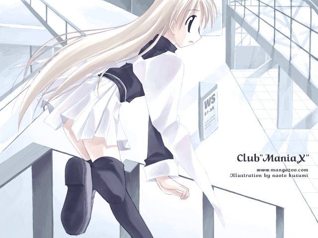 Girl white shirt black pants free wallpaper - medium preview image