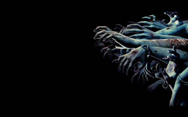 Zombies reach out people hands free wallpaper - medium preview image