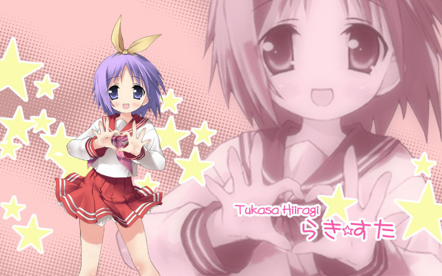 Girl star background anime holography free wallpaper - medium preview image