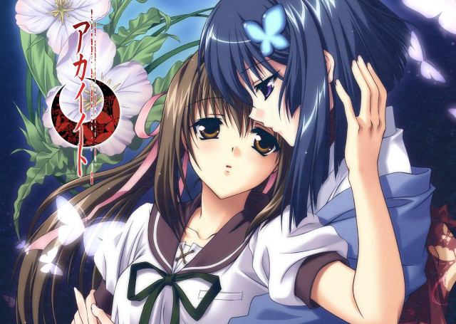 Girl butterfly night manga kyoto free wallpaper - medium preview image