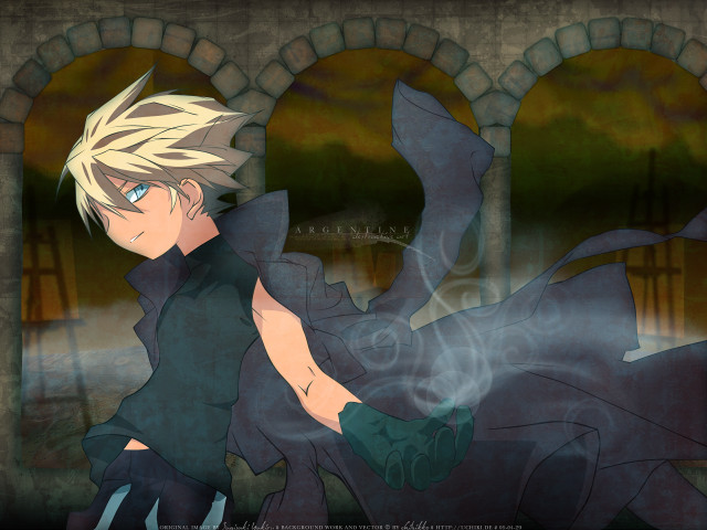 Blonde blue eyed gothic anime free wallpaper - medium preview image