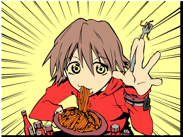 Spaghetti eating manga aya goda free wallpaper - medium preview image