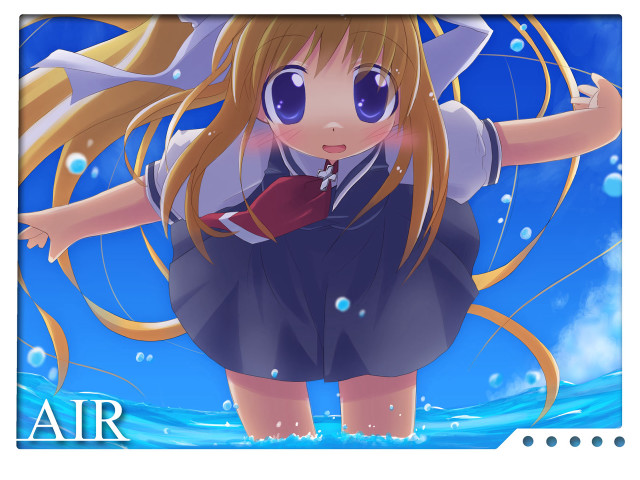 Sailor girl water posing blonde free wallpaper - medium preview image