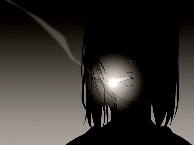 Light head black gray smoke free wallpaper - medium preview image