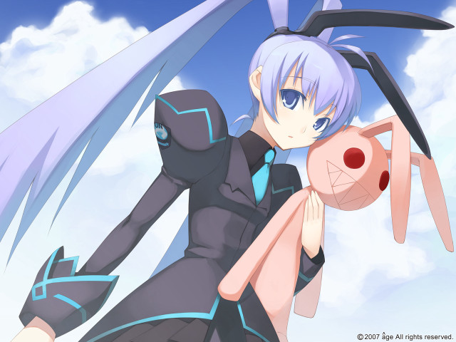 Anime character pink object blue free wallpaper - medium preview image