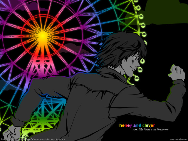 Ferris wheel rainbow background man #2 free wallpaper - medium preview image