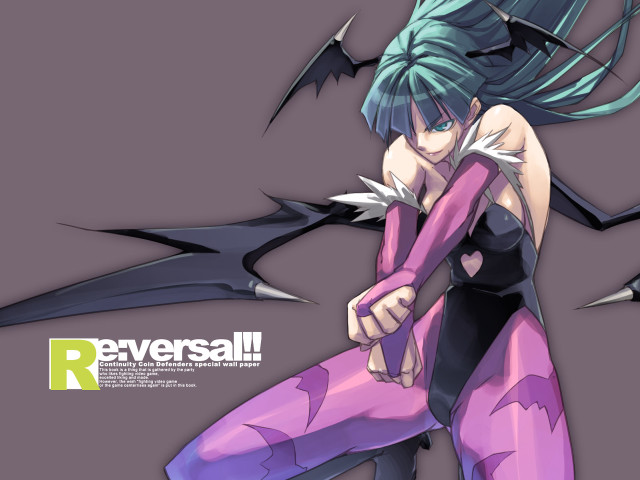 Purple demon girl wings sword free wallpaper - medium preview image