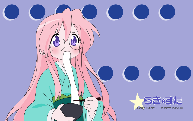 Pink hair girl kimono star free wallpaper - medium preview image