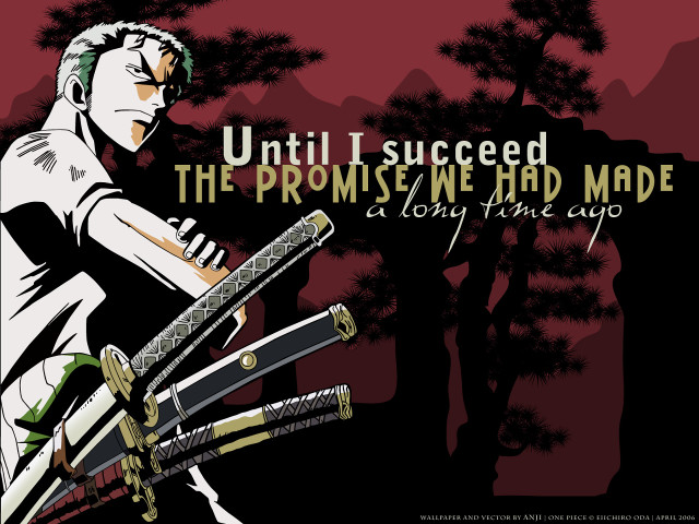 Zoro swordsman forest sunset katana free wallpaper - medium preview image
