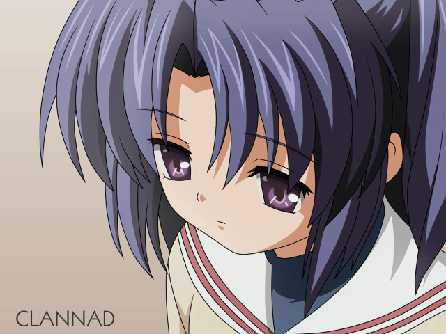 Purple haired girl school uniform free wallpaper - medium preview image
