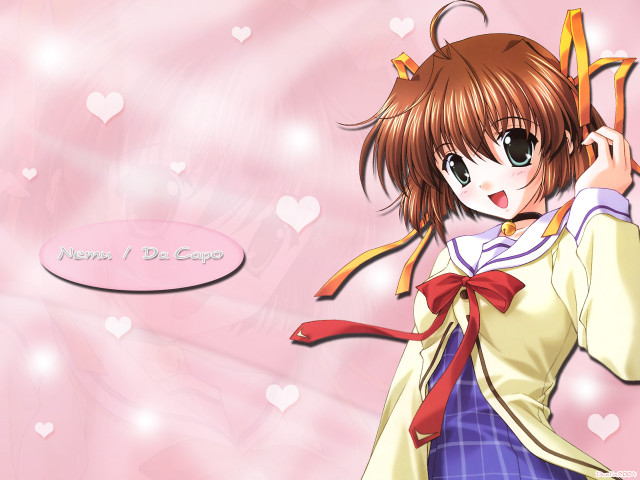 Girl school uniform scissors pink free wallpaper - medium preview image