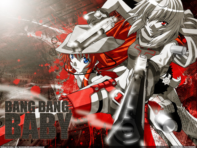 Anime heroine sword helmet red free wallpaper - medium preview image