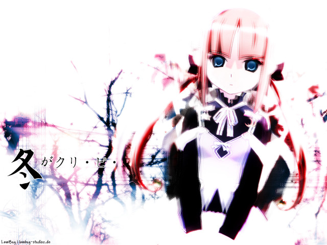 Anime blue eyes gothic yandere free wallpaper - medium preview image