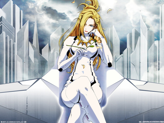 Woman white dress cityscape bird free wallpaper - medium preview image