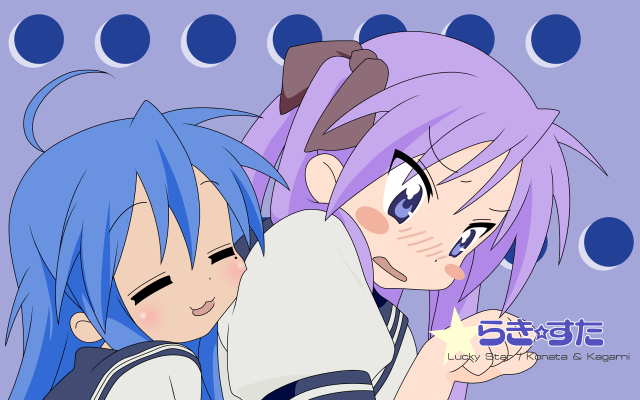 Two anime girls blue hair free wallpaper - medium preview image