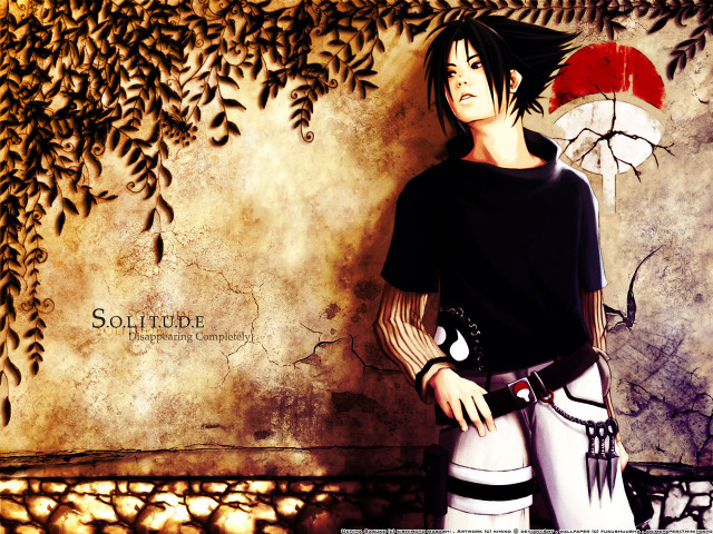 Gothic anime man umbrella autumn free wallpaper - medium preview image