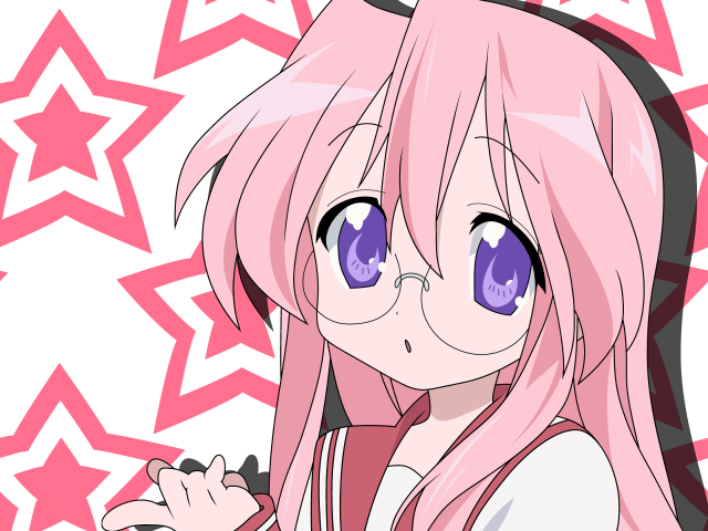 Pink hair girl starry background free wallpaper - medium preview image