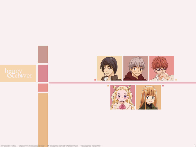 Anime characters line background remodernism free wallpaper - medium preview image
