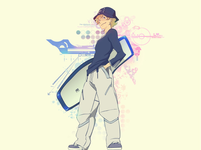 Man surfboard hat pants anime free wallpaper - medium preview image