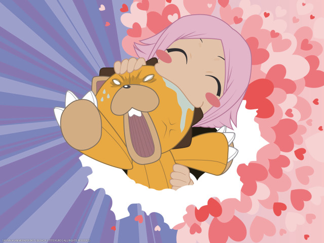 Cartoon character lovestruck blushing hearts free wallpaper - medium preview image