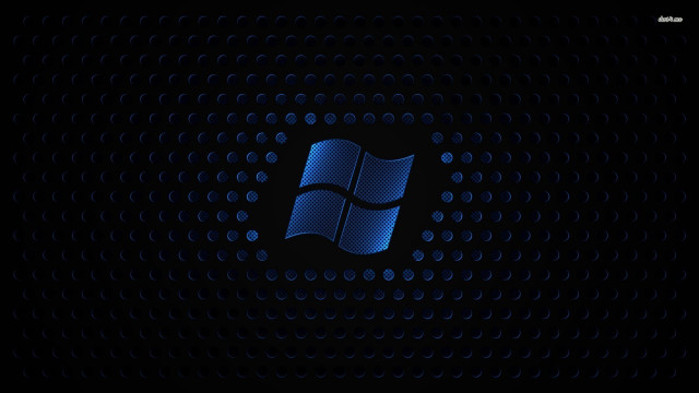 Dark blue logo black background free wallpaper - medium preview image